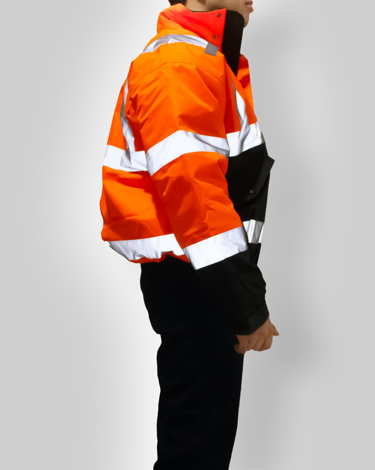 Chamarra Alta Visibilidad Impermeable con Forro Sherpa