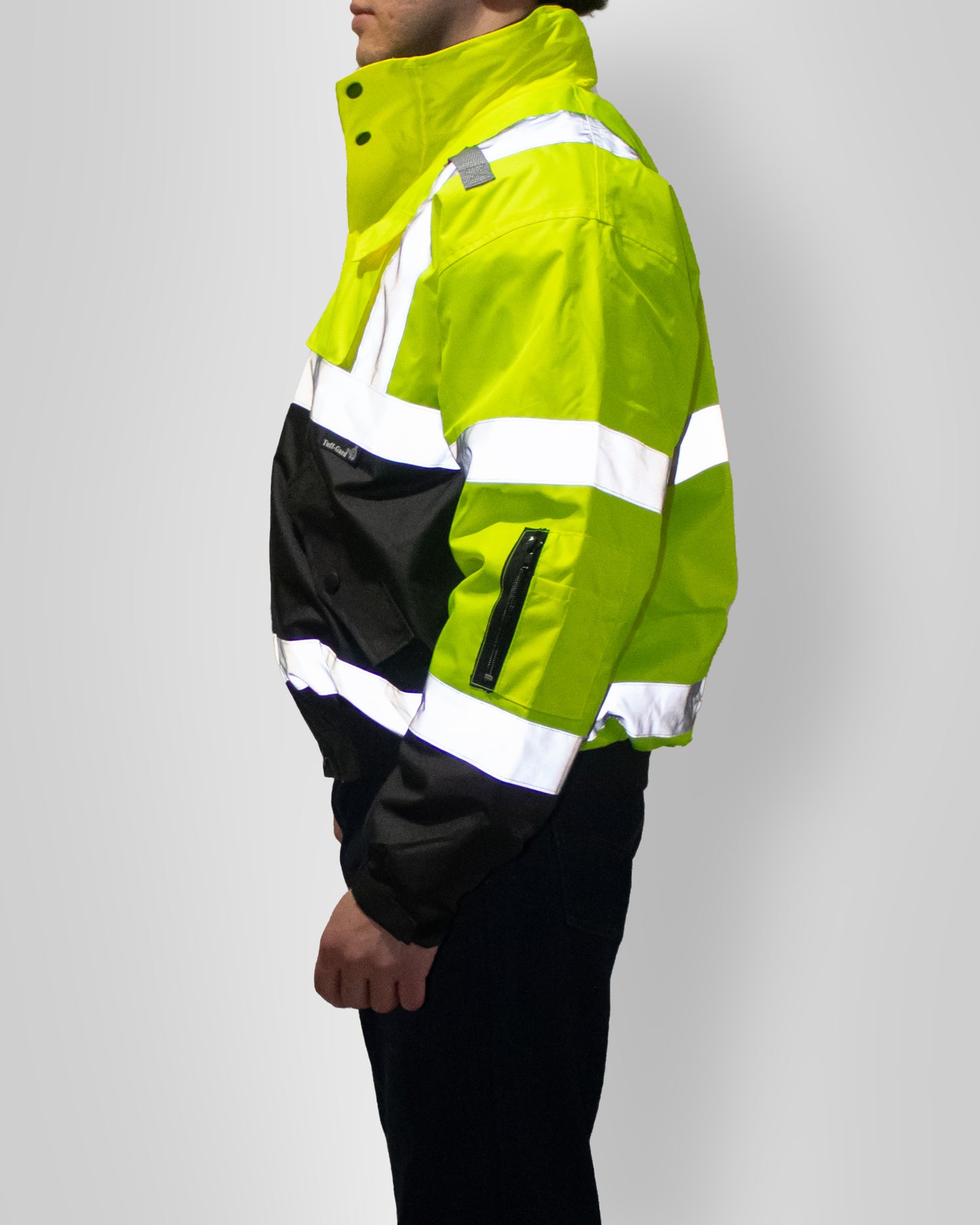 Chamarra Alta Visibilidad Impermeable con Forro Sherpa