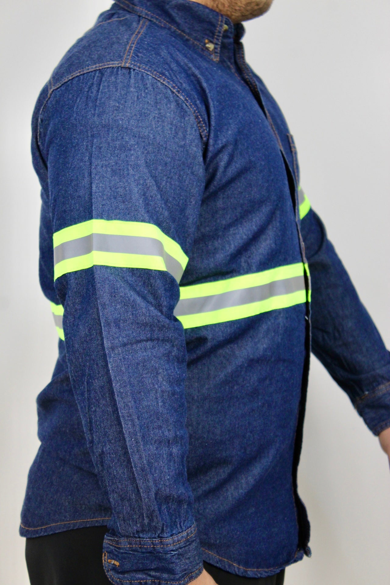 Camisa de Mezclilla 7oz con Cinta Reflejante AG