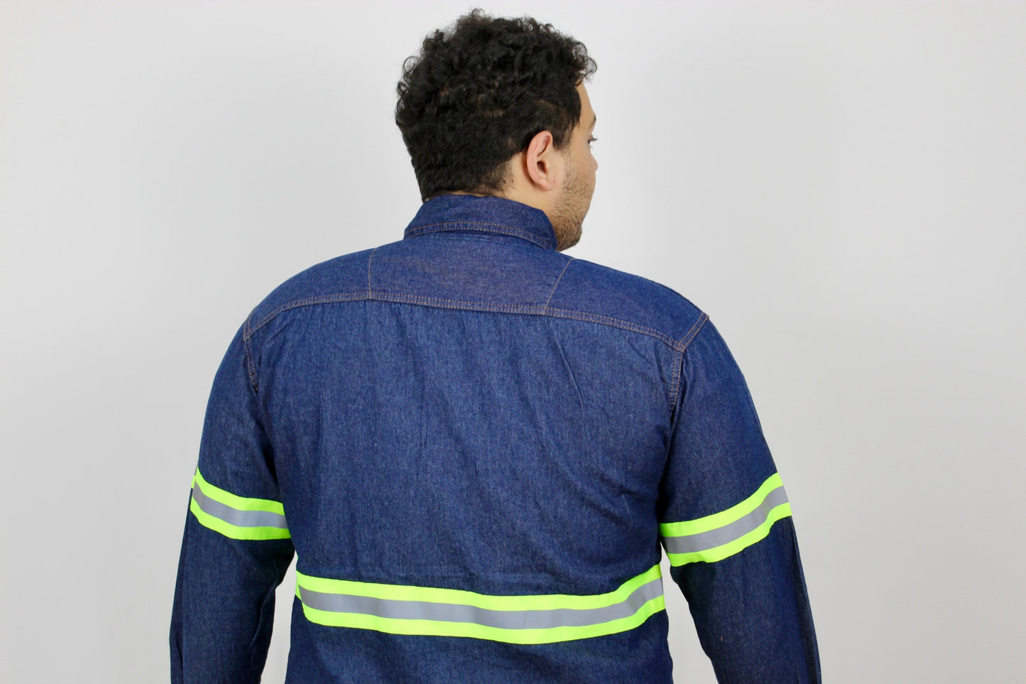 Camisa de Mezclilla 7oz con Cinta Reflejante AG