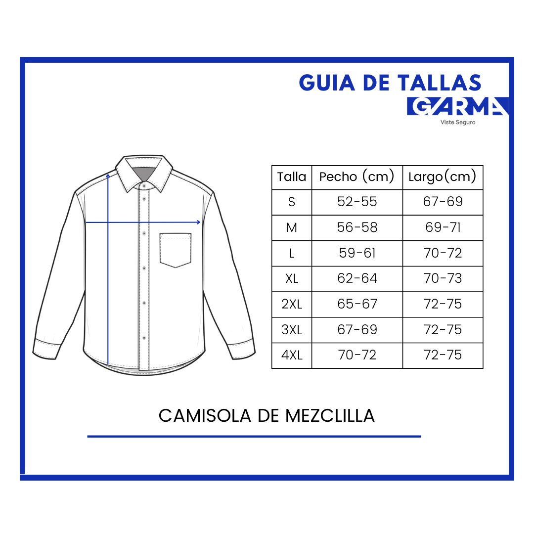 Camisola de Mezclilla Yompa (14.5oz) Uso rudo Industrial